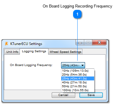 KTunerECU Settings window